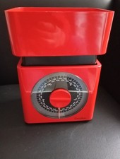 BALANCE DE CUISINE TERRAILLON rouge VINTAGE 70 MÉCANIQUE MÉNAGÈRE 5kg