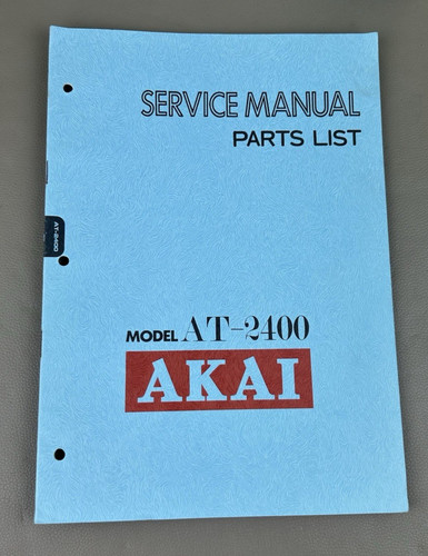 Akai 2400 service - akai, at-2400