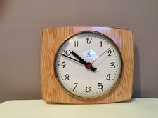 Pendule Horloge Murale En Formica  Japy Vintage Année 50 60 70