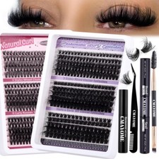 Kit D'extension De Cils 270/300X Cils Individuels Cils En Grappe 3D◁ /