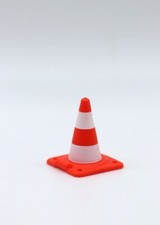 PLAYMOBIL cône signalisation orange fluo - Chantiers, travaux, pompiers, police