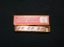 Ancien ruban initiales tissé