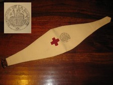Authentique Brassard d'Infirmier Ministère de la Guerre époque 1914-1918