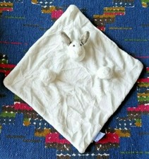 4PA/ DOUDOU PLAT TEXTURA CHIEN BLANC BEIGE GRIS  ETAT NEUF