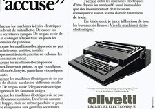 Publicité Advertising 068  1981   machine à écrire éléctronique Olivetti (2pages