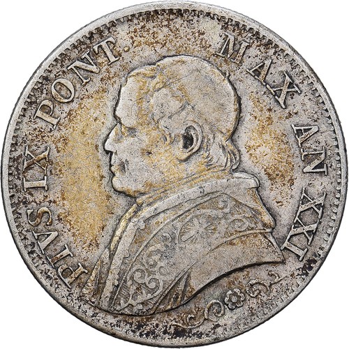 Vatican pius lira 1866 - lira,,