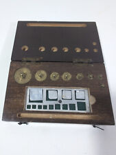 12 POIDS LAITON 0.1g à 50g - Coffret Boite bois Balance de précision etalonnage