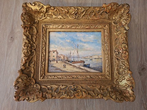 Rare tableau huile sur - huile, toile