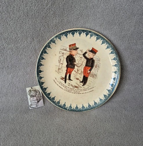 Assiette décor humoristique