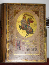 Boîte Livre tôle lithographiée Aventures Chevalier Bayard