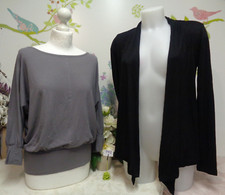Lot vêtements occasion femme : Gilet " Mim ", Haut " Camaïeu " - T : 38