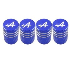 Lot 4 Bouchon De Valve Bleu Logo A Alpine Renault