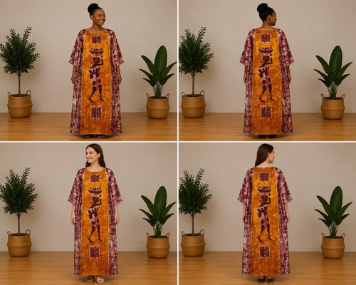 Boubou femme batik wax bassam - batik,