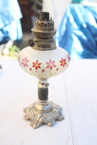 Antique white kerosene - kerosene, lamp