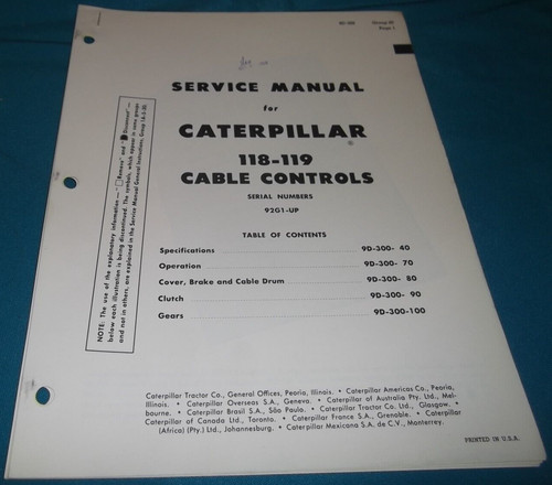 Cat caterpillar 118 119 - caterpillar,