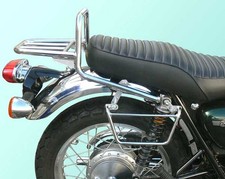 Porte-Bagages en Acier Chromé Spécifique pour Kawasaki W800 W650