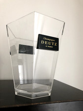 seau à champagne Deutz Ay-France vintage en plexiglass hexagonal 80s PORT OFFERT