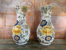Superbe paire de vases en céramique italienne – Ceramiche Artistiche – fleurs
