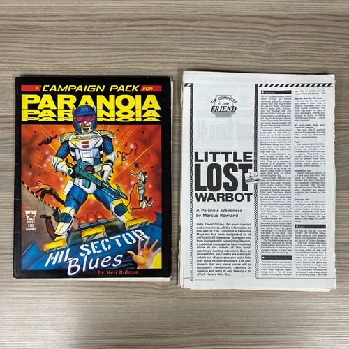 West end games paranoia - paranoia, hil