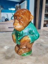 Rare pichet Cruche  barbotine Faience Singe Monkey 19 Début 20 Ème A Saisir 