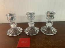 3 bougeoirs bambou en cristal