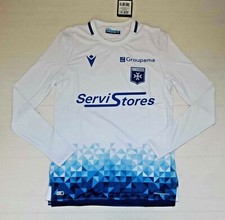 1674/21 Macron Auxerre Maillot Course Manche Longue Sponsor Homr 58100760