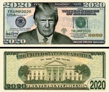 DONALD TRUMP BILLET MILLION DOLLAR US 2e MANDAT ! President 2020 Maison Blanche