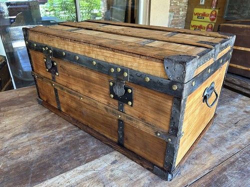 Malle voyage bois 1900 - malle, 1900-