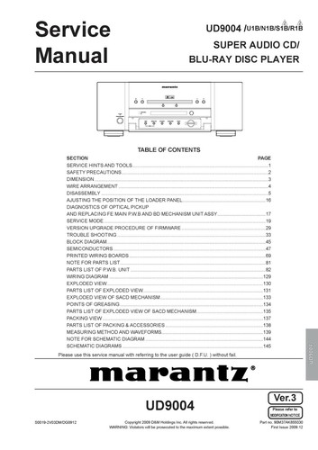 Service manual for marantz - manual,