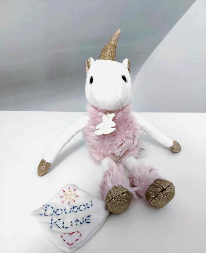 Peluche doudou licorne blanc - licorne,
