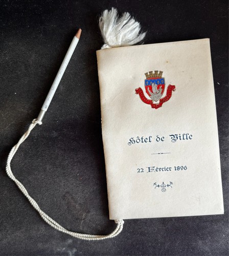 Carnet bal ancien 1896 - carnet,