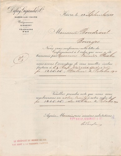 1911 dufay gigandet - au, havre