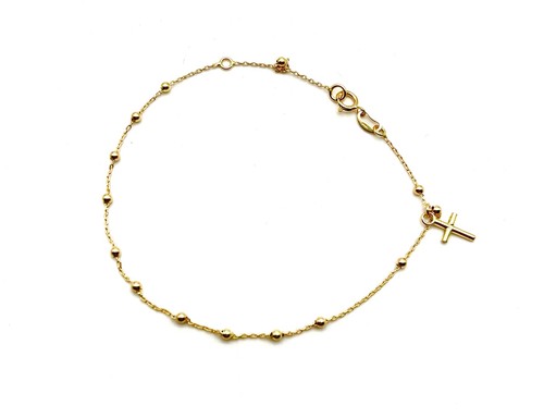 Bracelet chapelet jaune 18k - bracelet, or