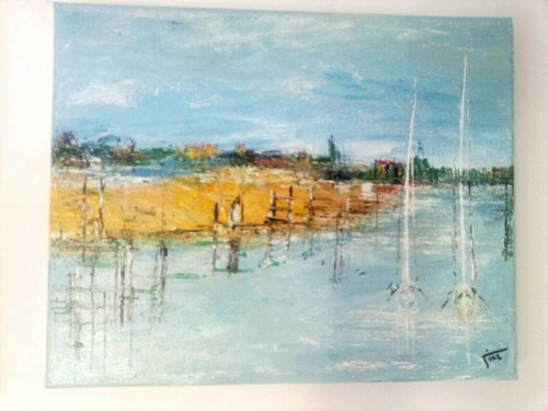 Tableau abstrait acrylique sur