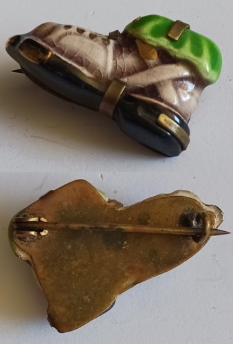 Broche ancienne céramique - broche,