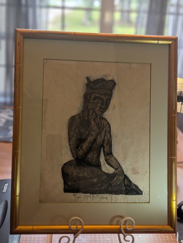 Vintage framed asian temple - vintage,