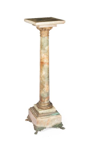 Sellette colonne albâtre - sellette,