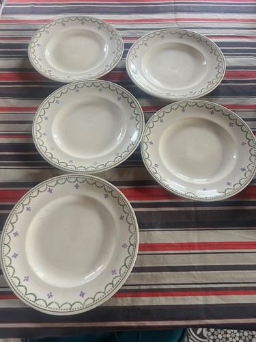 Assiettes anciennes longwy - assiettes,