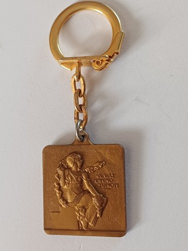 Porte clé plastique doré - clé,