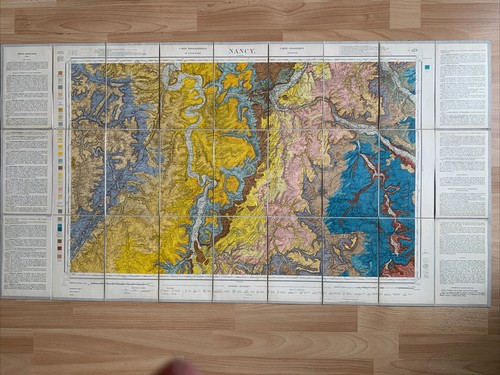 Carte géologique detaillée - géologique,