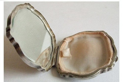 Miroir poudrier ancien boite - poudrier,