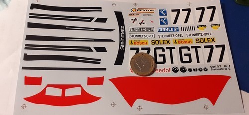 Décalques pour opel - gt, 1/18