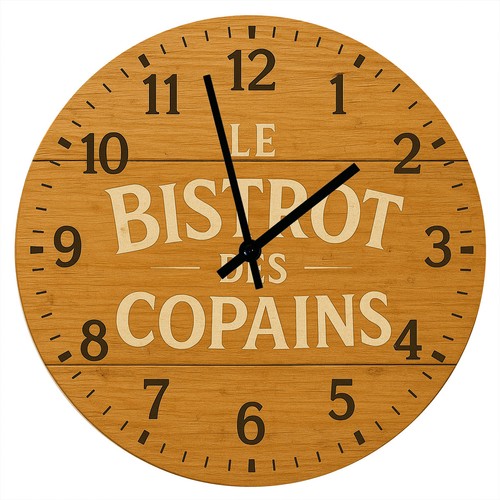 Horloge verre bistrot - verre,
