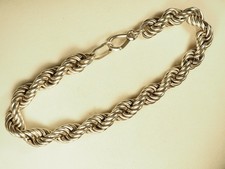 GROS BRACELET VINTAGE GOURMETTE ARGENT MASSIF SILVER MEN’S BRACELET 45GR