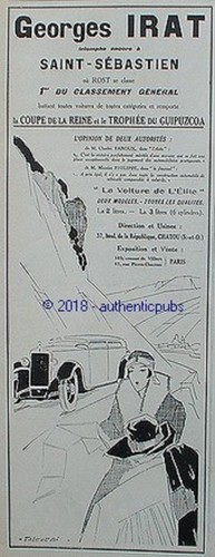 Publicite georges irat voiture - irat,