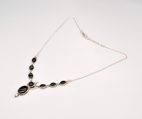 Collier victorien onyx noir - en,