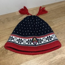 Bonnet Sport D’hiver Ski Norway Souvenir De Norvège 2 Pompons Vintage