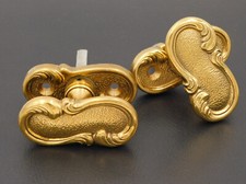 ▨7X7mm Lot 2 Poignées de Fenêtre Laiton,vintage,bouton de crémone Style Louis XV