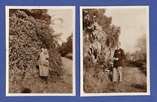 Bp 60 / x2 photos / 1928 Vue d’Algérie -> Bône -> Jardin de l'Hôtel Transat ...