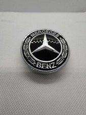 Logo Capot Mercedes Benz  NOIR 57mm Emblème CLASSE C E CLK S Neuf